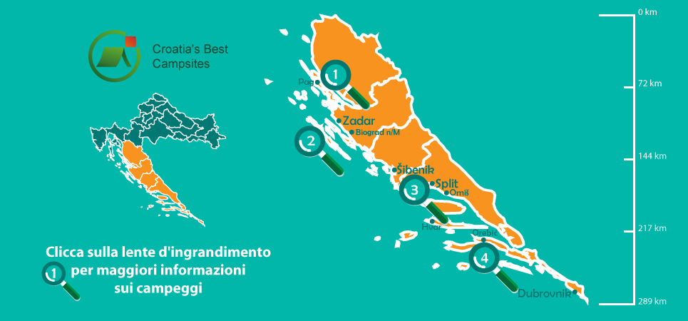 I migliori campeggi della Dalmazia