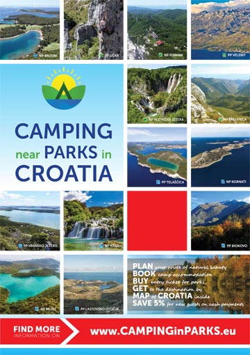 Kampiranje ob naravnih lepotah na Hrvaškem - brošura