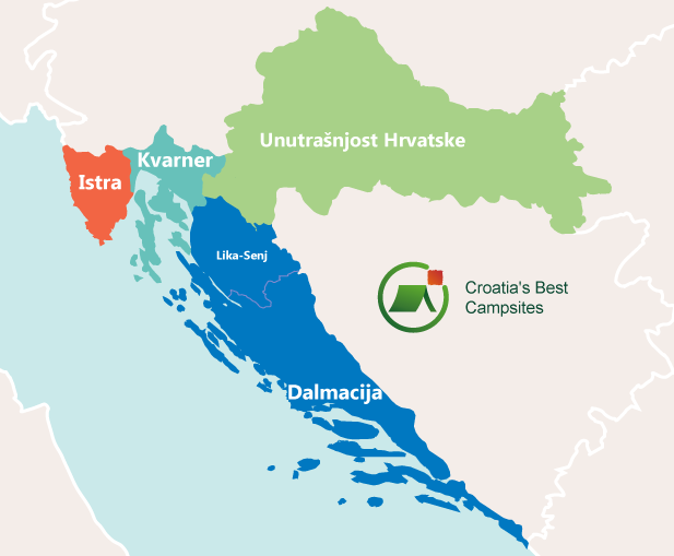 Mapa hrvatskih regija
