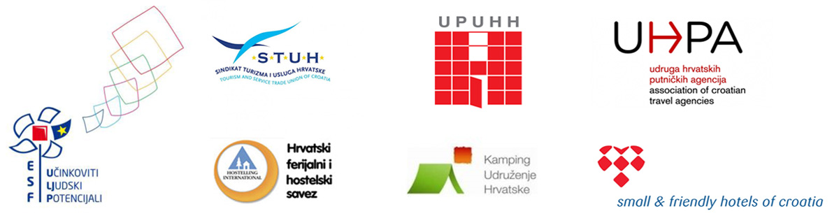 Partneri na projektu Turistički sektor i uloga socijalnog dijaloga - logotipi